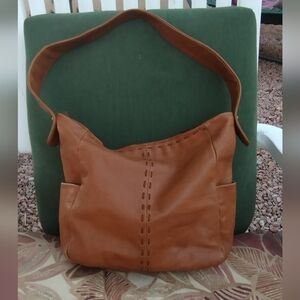 Sergio Collection brand hobo bag genuine leather brown